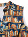 [Prévente] Robe multicolore lacets et imprimé bibliothèque années 1950
