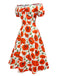 [Prévente] Robe rouge coquelicot à épaules dénudées années 1950