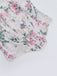 Haut corset rose à bretelles spaghetti florales des années 1950