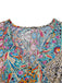 Robe multicolore bohème cachemire fleur années 1970