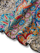 Robe multicolore bohème cachemire fleur années 1970