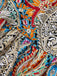 Robe multicolore bohème cachemire fleur années 1970