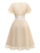 [Prévente] Robe de cocktail champagne en tulle satiné années 1950