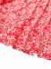 Robe portefeuille fleurie bohème rouge des années 1940