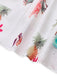 Robe rose à bretelles lacets dans le dos imprimé tropical années 1960