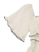 Robe abricot à col carré et bordure texturée années 1930