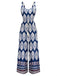 Combinaison bleue bohème à bretelles ceinture années 1970
