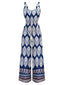 Combinaison bleue bohème à bretelles ceinture années 1970