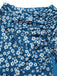 [Prévente] Jupe crayon bleue marguerites mousseline de soie années 1960