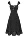 [Prévente] Robe à volants et col carré à pois noir années 1940