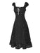 [Prévente] Robe à volants et col carré à pois noir années 1940