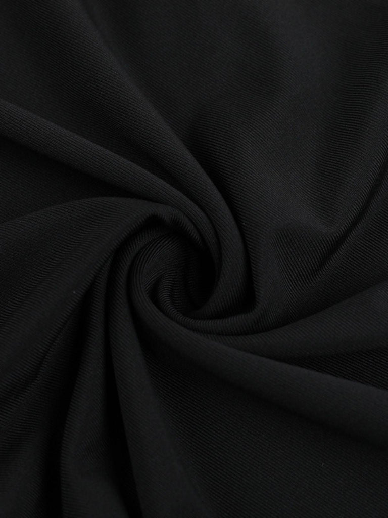 Robe noire gothique corset à manches transparentes années 1980