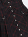 Robe trapèze vin rouge à carreaux style punk années 1960