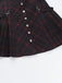 Robe trapèze vin rouge à carreaux style punk années 1960