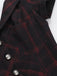 Robe trapèze vin rouge à carreaux style punk années 1960