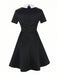 Robe du Wednesday col chemise noir et blanc des années 1940