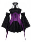 2PCS Haut et jupe violets style gothique des années 1980