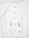 [Prévente] Robe manches bouffantes boutonnée et broderies blanche uni années 1970
