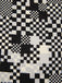 [Prévente] Combinaison noire à carreaux mosaïque col en V des années 1960