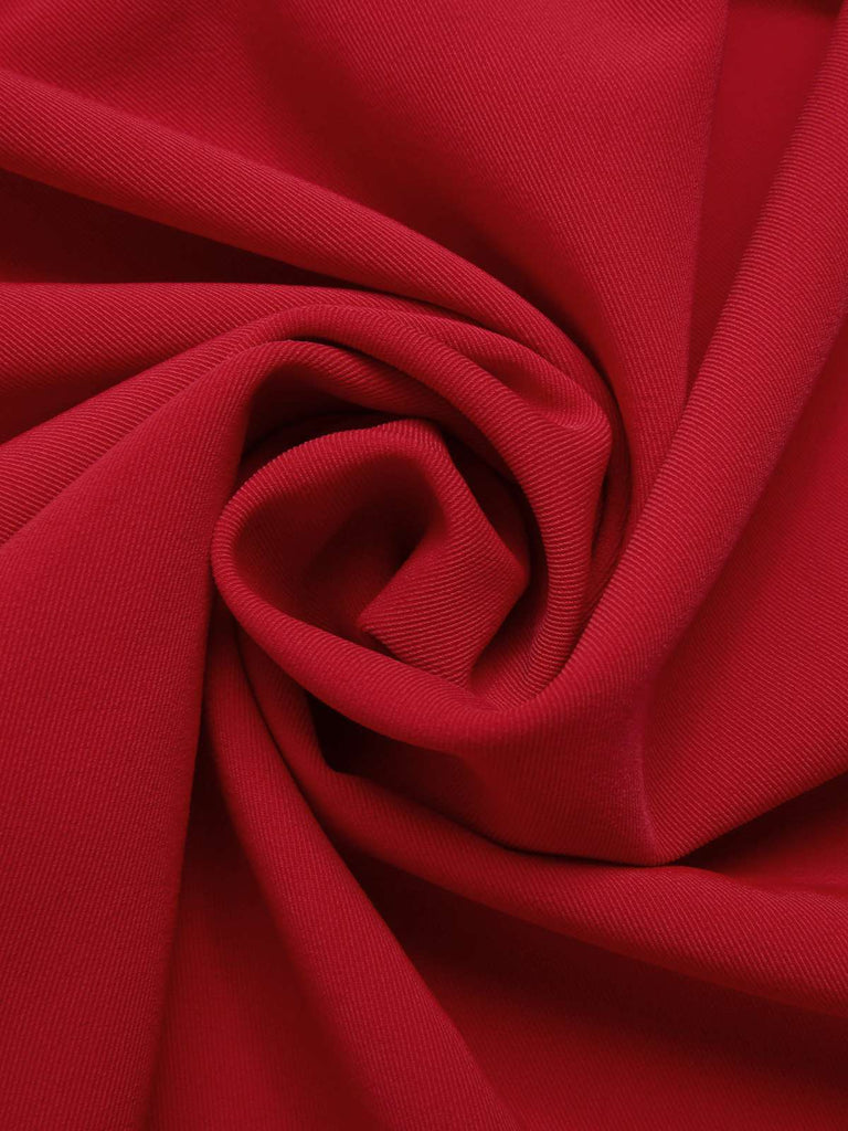 [Prévente] Robe dalmatienne rouge col licou et contraste irrégulier des années 1970