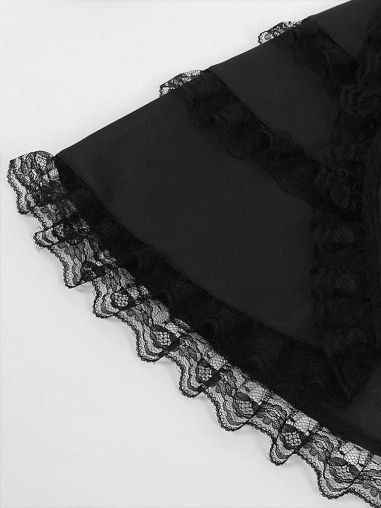 Veste croisée à revers et jupe superposée années 1950