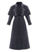 Manteau gris Mercredi à carreaux Halloween années 1950