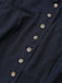 Veste noire à manches longues et col montant années 1950