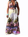 2PCS Haut licou et pantalon style tropical années 1950