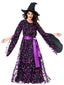 Ensemble robe de sorcière violet et étoiles et lune années 1930