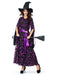 Ensemble robe de sorcière violet et étoiles et lune années 1930