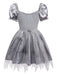 Robe tutu grise style mariée fantôme zombie des années 1950