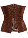 Corset en cuir jacquard floral style steampunk des années 1980