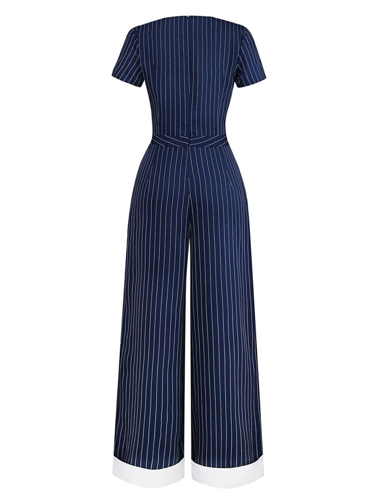 [Prévente] Combinaison bleue à rayée revers années 1930