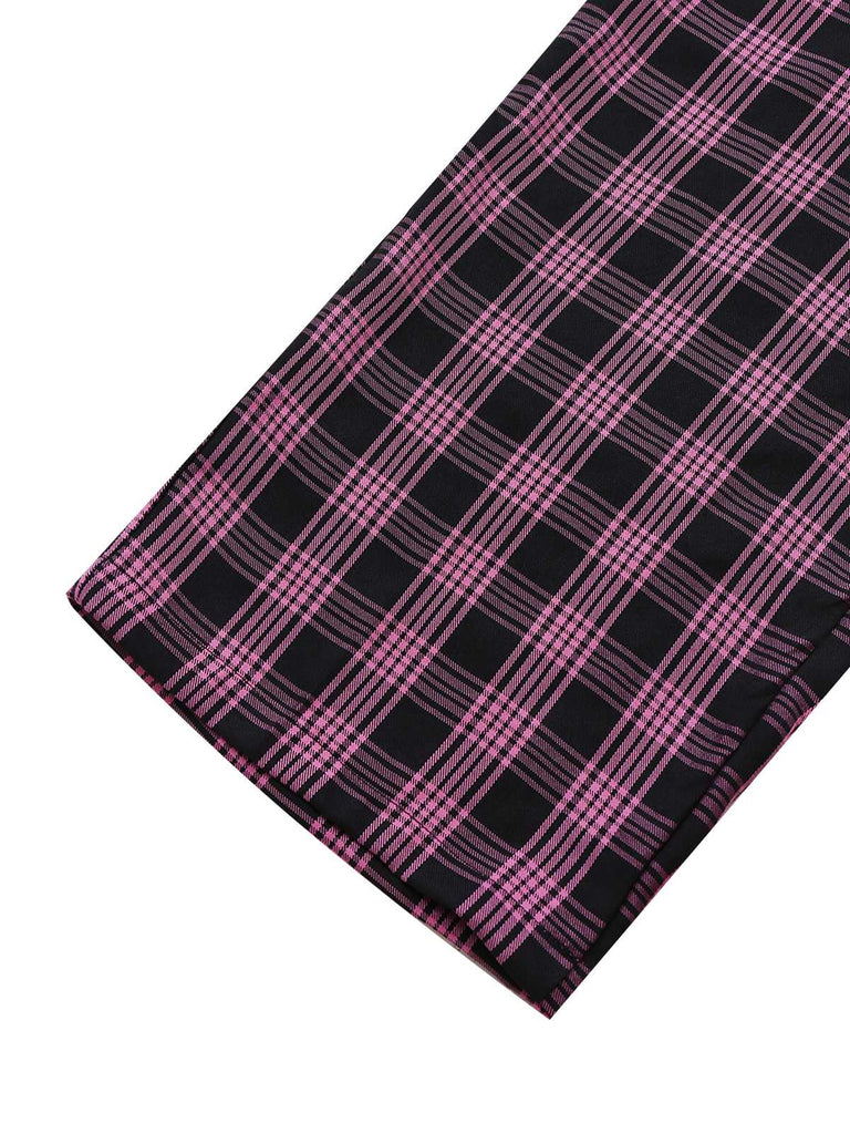 [Prévente] Combinaison noire et rose à carreaux années 40