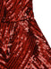 [Prévente] Robe longue rouge à paillettes et perles années 1920