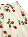 [Prévente] Jupe froncée blanche roses rouges années 1950