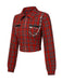 [Prévente] Veste punk rouge à carreaux de chaînes années 1980