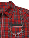 [Prévente] Veste punk rouge à carreaux de chaînes années 1980