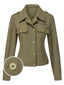 [Prévente] Veste chemise verte militaire à col à revers années 1950