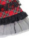 Robe à lacets et bretelles larges en tartan écossais des années 1960