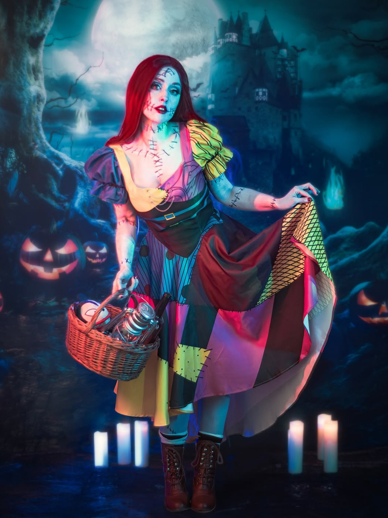 Robe de Sally The Nightmare multicolore années 1950