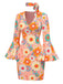 [Prévente] Robe multicolore hippie marguerites nnées 1960
