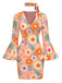 [Prévente] Robe multicolore hippie marguerites nnées 1960