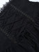 Jupe corset noire à lacets en dentelle patchwork années 1970