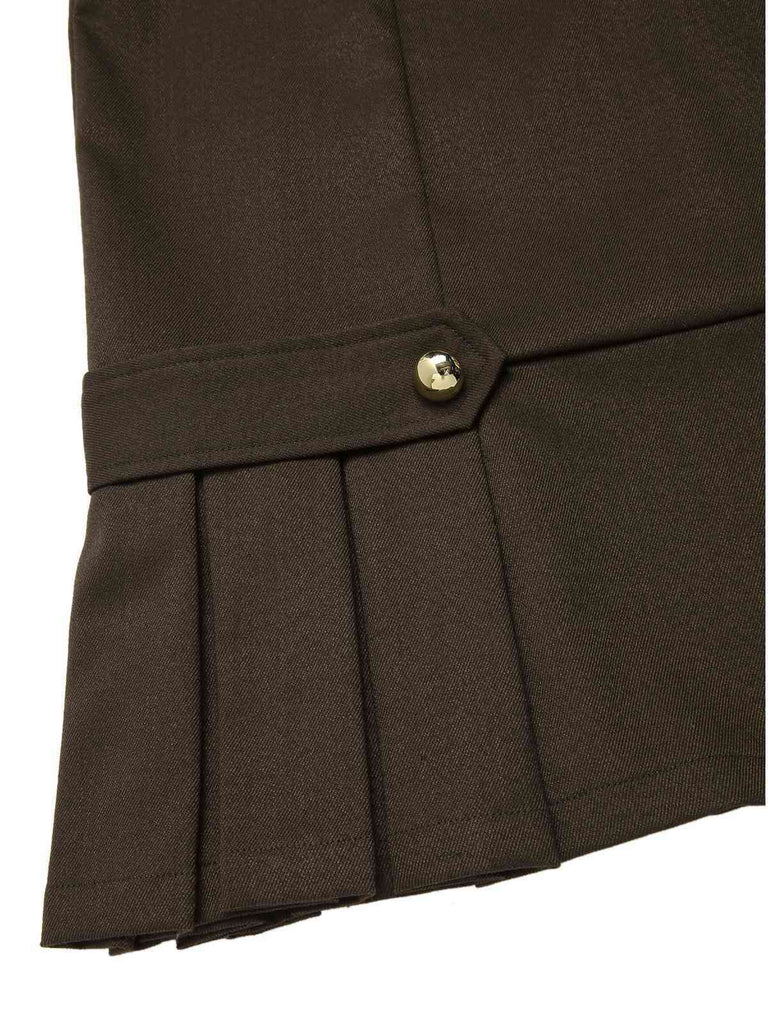 [Prévente] Robe crayon marron et col contrasté années 1960