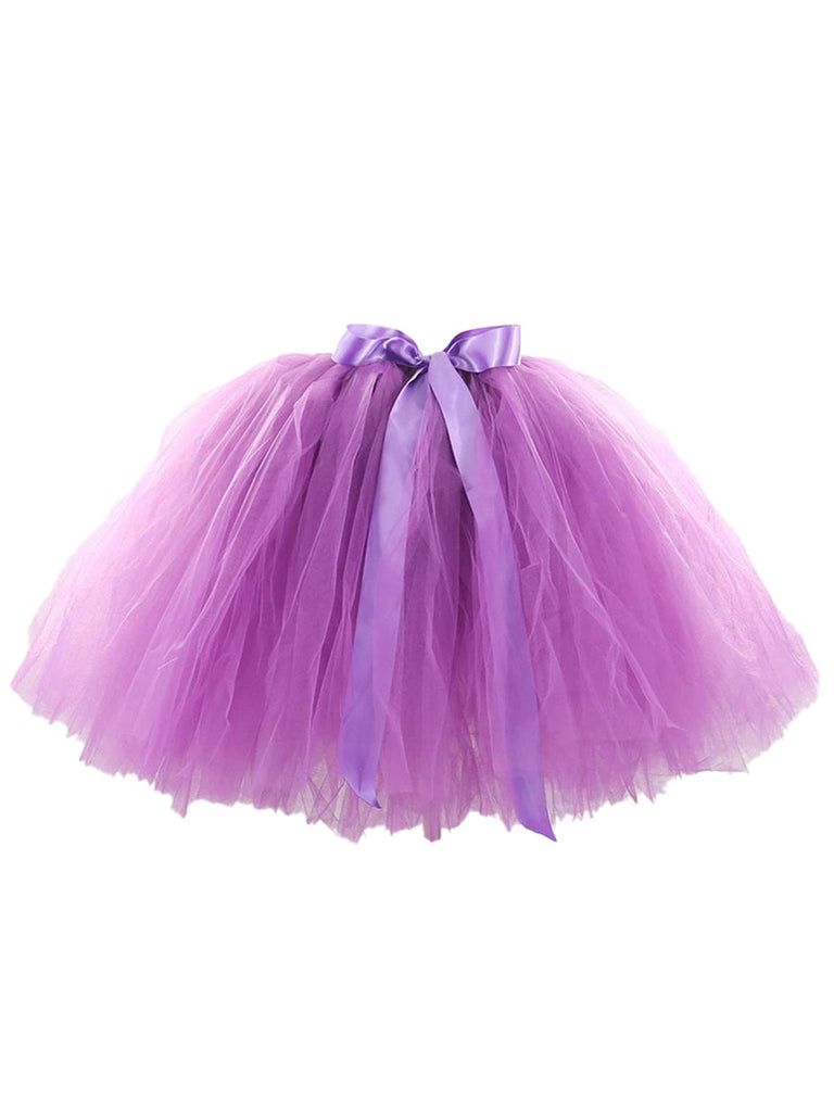 Jupon en maille avec nœud papillon des années 1950