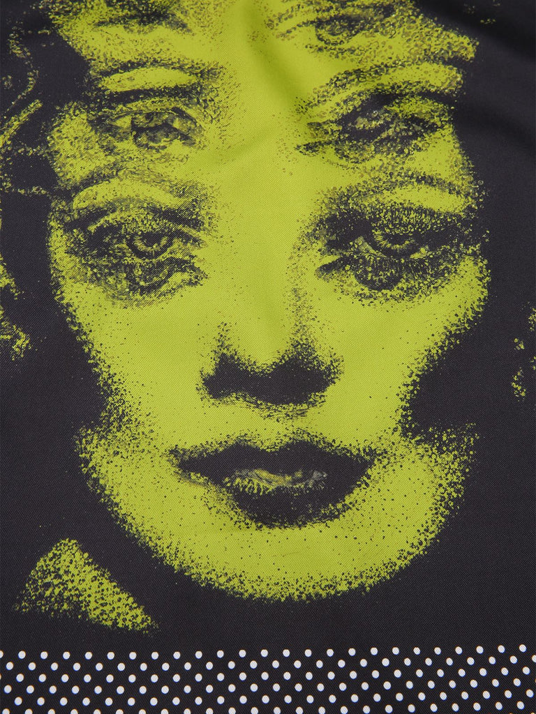 [Prévente] Robe noire à pois et imprimé visage années 1960