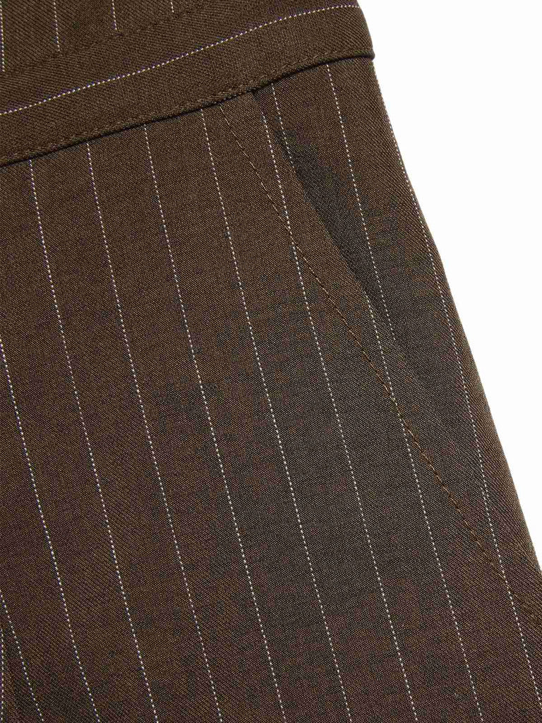 Combinaison rouge à rayures verticales en maille années 1930