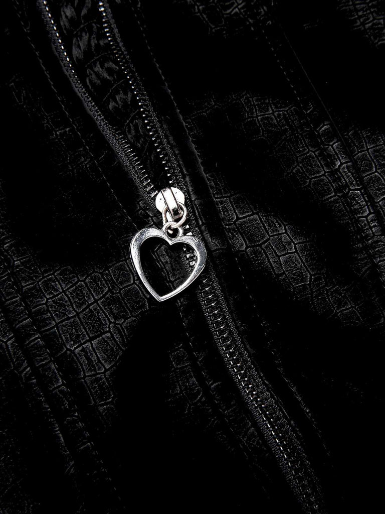 Robe en cuir noire fille chat Halloween années 1950