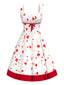 [Prévente] Robe fleur en dentelle à col carré et nœud années 1950